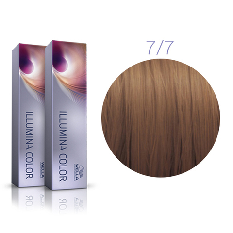 Wella Professional Illumina Color 7/7 (Блонд коричневый) - Стойкая крем-краска для волос