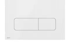 Alcaplast MOON-WHITE Кнопка управления для скрытых систем инсталляции, нержавеющая сталь-белый глянец фото