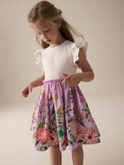 Платье для девочки Next E45-371, Белый, Розовый