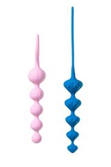 Набор из 2 цветных анальных цепочек Satisfyer Love Beads - 