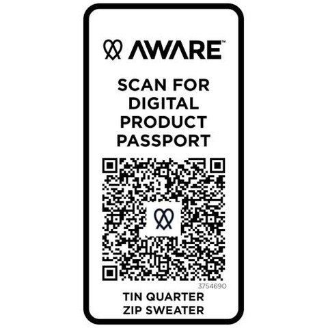 Tin унисекс-свитер с молнией на четверть из переработанных материалов Aware™