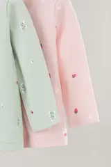 кофточка для новорожденных  К 300450-2уп/клубничный мусс,ландыши
