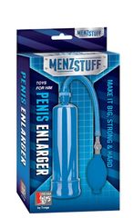 Синяя вакуумная помпа MENZSTUFF PENIS ENLARGER - 