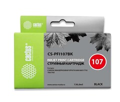 Картридж струйный Cactus CS-PFI107BK PFI-107BK черный (130мл) для Canon IP iPF670/iPF680/iPF685/iPF770/iPF780/iPF785/