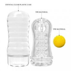 Мужской мастурбатор Stellar с внутренним стимулятором, желтый