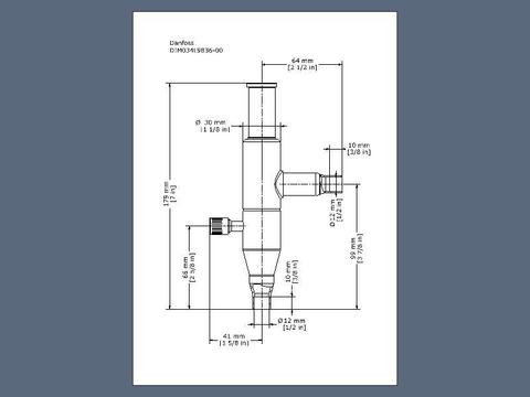 Регулятор давления испарителя KVP 12 Danfoss 034L0028