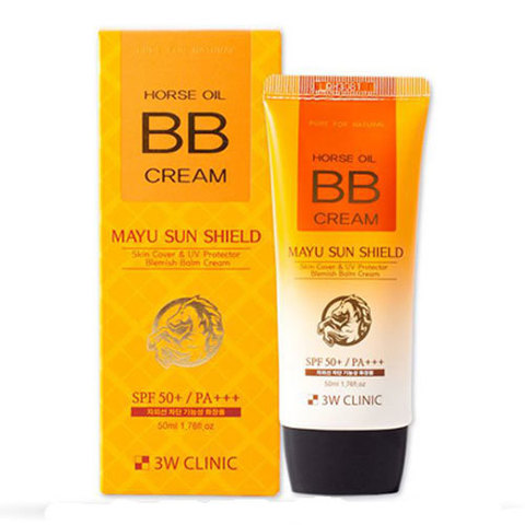 3W Clinic Horse Oil BB Cream SPF 50 PA+++ - BB-крем на основе лошадиного масла