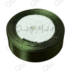 Лента атласная 2,5 см 25 ярдов (хаки) №113