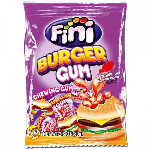 Жевательная резинка Fini Burger gum 80 гр