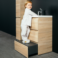 Тумба с раковиной напольная 75 см, 3 ящика, светлый дуб AM.PM Gem S - M91FSX0752OF