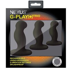 Набор из 3 черных вибровтулок Nexus G-Play+ Trio - 