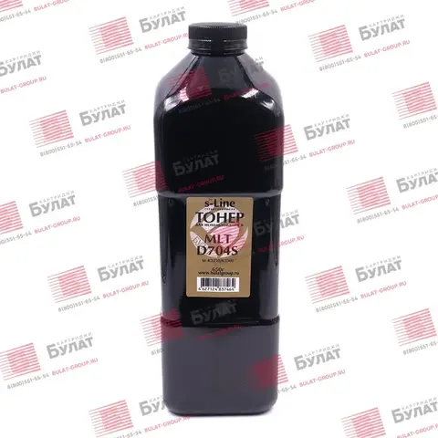 Тонер с девелопером БУЛАТ s-Line MLT-D704S для Samsung SL-K3300 (Чёрный, банка 650 г)