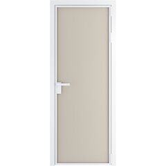 Алюминиевая дверь 1AP вайт перламутр белый элегант