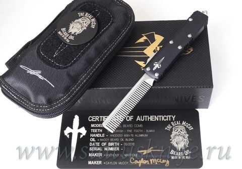 Microtech Tactical Beard Comb Stonewash Fine Tooth 17-4PH