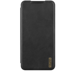 Кожаный чехол книжка от Nillkin для смартфона Samsung Galaxy S25 Edge, серия Qin Pro Leather с сдвижной защитной шторкой для камеры