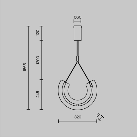 Подвесной светодиодный светильник Maytoni Maya P091PL-L18G3K1