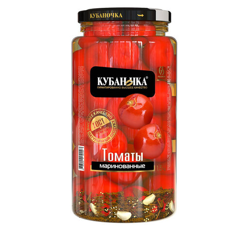 Томаты черри маринованные ТМ Кубаночка ст/б 360г