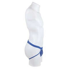 Мужские сексуальные трусики на ремешках синие (S)