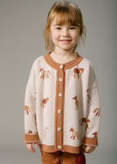 Кардиган вязаный (лошадки)