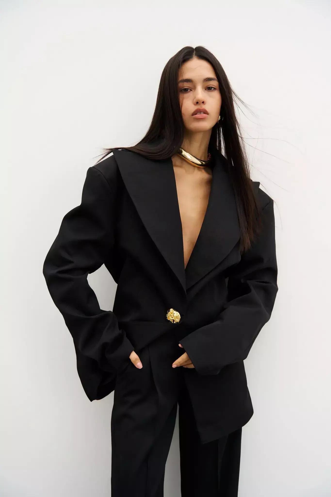 Пиджак oversize с объемными верхом