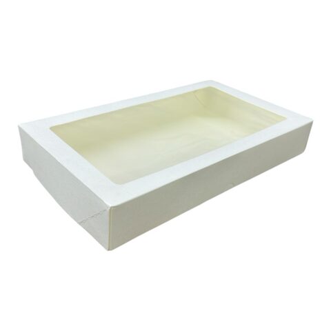 Упаковка белая с окном 26х15х4 см