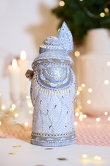 Деревянный Дед Мороз с посохом, 22 см, Россия