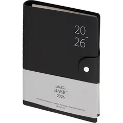Ежедневник датированный 2026 IF 14х20см 160л, на спир, Basic I1751emb/black