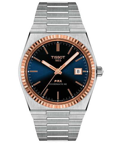 Наручные механические часы Tissot PRX Powermatic 80 18K Gold Bezel T931.407.41.041.00