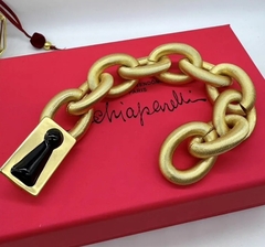 Крупный браслет-цепь SCHIAPALERRI с замком замочная скважина