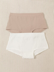 набор трусы/ уп  для девочки  К 1968-2уп/нюдовый беж,сахар