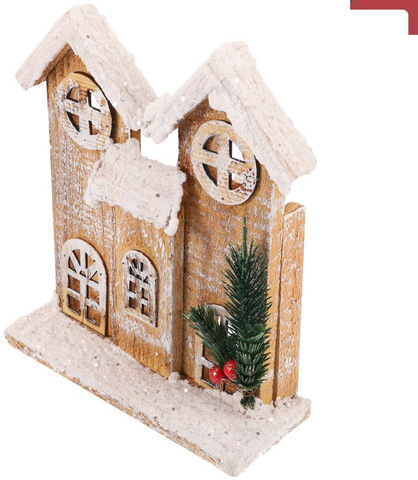 Картинка домик с подсветкой Skully  23х19 wood - 3