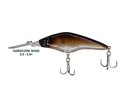 Воблер HARDCORE SHAD 75sp 10гр. 2.5 - 3.5m+ #10 (реплика)