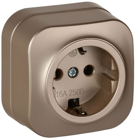 GLORY Роз. с з/к без з/ш о/у 16А РС20-3-ХШм шамп. м. IEK