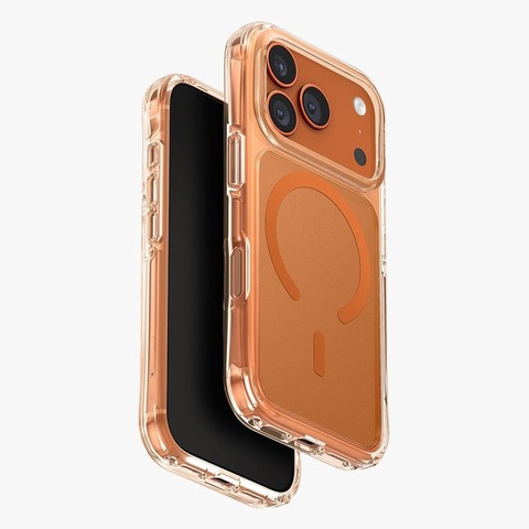 Чехол Uniq Lifepro Xtreme Case для iPhone 17 Pro, Прозрачно-оранжевый | Frost Clear/Volt Orange