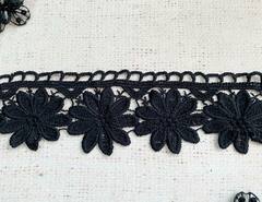 Кружево плетеное, ш. 5 см, чёрный