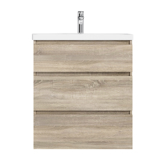 Тумба с раковиной напольная 75 см, 3 ящика, светлый дуб AM.PM Gem S - M91FSX0752OF