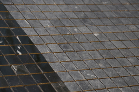 Мозаика LeeDo: Pietrine - Nero Oriente матовая 29,8x29,8x0,4 см (чип 23x23x4 мм)