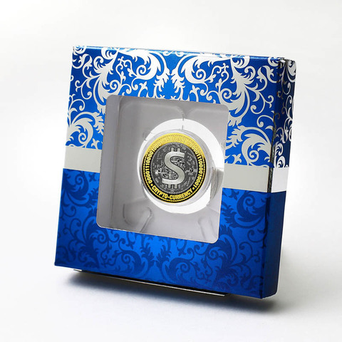 Сатоши. Гравированная монета 10 рублей в подарочной коробке.