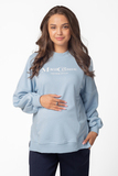 Утепленный свитшот для беременных и кормящих 12262 голубой