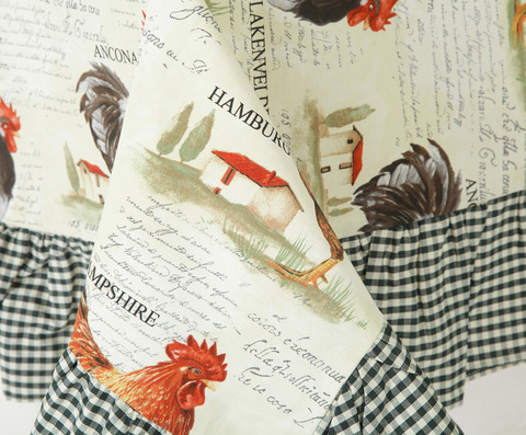 Скатерть 180x280 Old Florence Gallo зелёная