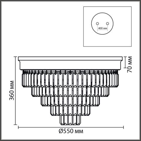 Потолочная люстра Lumion ZAHA 5257/8C