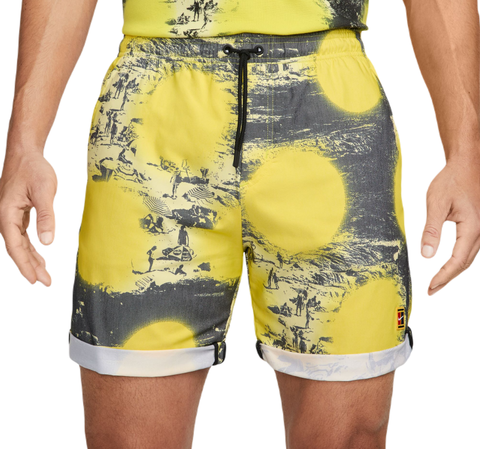 Шорты теннисные Nike Dri-FIT Heritage Print Tennis Shorts - opti yellow
