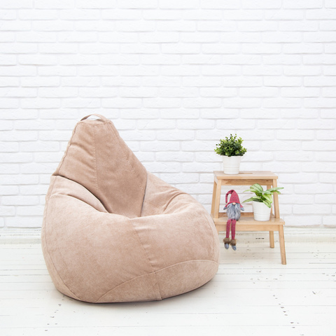 Груша M микровельвет (бежевая)