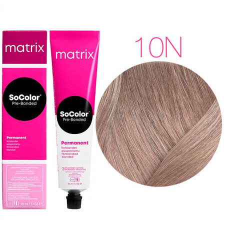 Matrix SoColor Pre-Bonded 10N очень-очень светлый блондин, стойкая крем-краска для волос стойкая крем-краска для волос с бондером