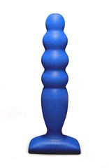 Синий анальный стимулятор Large Bubble Plug - 14,5 см. - 