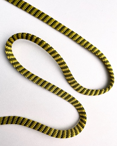 Шнур в полоску, цвет: жёлтый/хаки, ширина 6мм