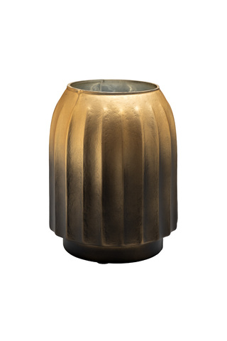 Ваза декоративная d19см Garda Decor стеклянная золотая стиль ар-деко