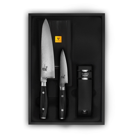 Набор ножей 2шт с точилкой Yaxell Ran