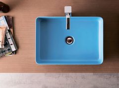 PU3500 Накладная раковина-чаша 50 см нано, тонокостенная, прямоугольная белая HDA055