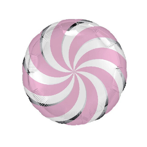 Круг Леденец Розовый с Серебром